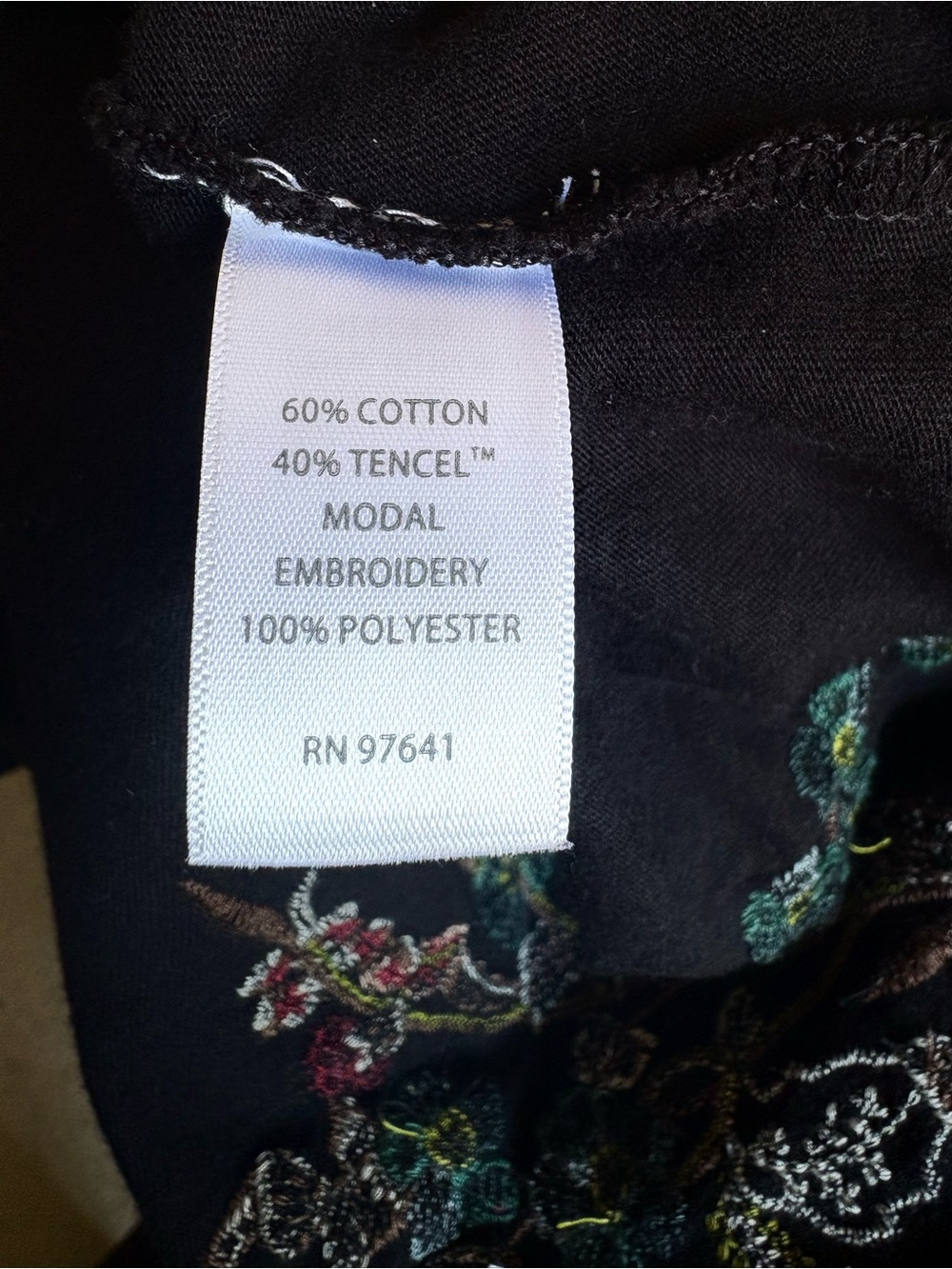 J.Jill Embroidered Black Floral Knit Women's Top 2X - Picture 9 of 10